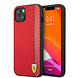 Ferrari Ferrari iPhone 13 & 14 Hardcase Backcover - Carbon - Rood Ferrari Ferrari iPhone 13 & 14 Hardcase Backcover - Carbon - Rood