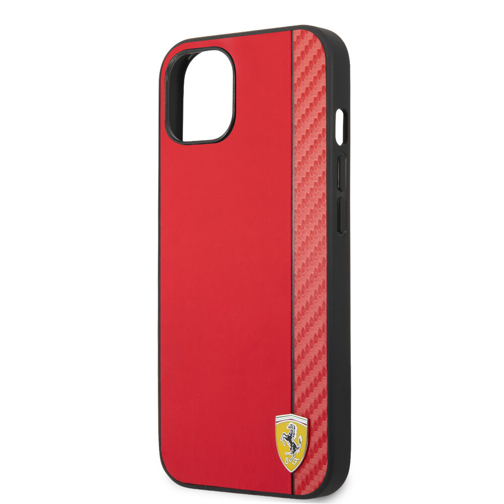 Ferrari Ferrari Hardcase-Ruckseite iPhone 13 & 14 - Carbon - Rot Ferrari Ferrari Hardcase-Ruckseite iPhone 13 & 14 - Carbon - Rot