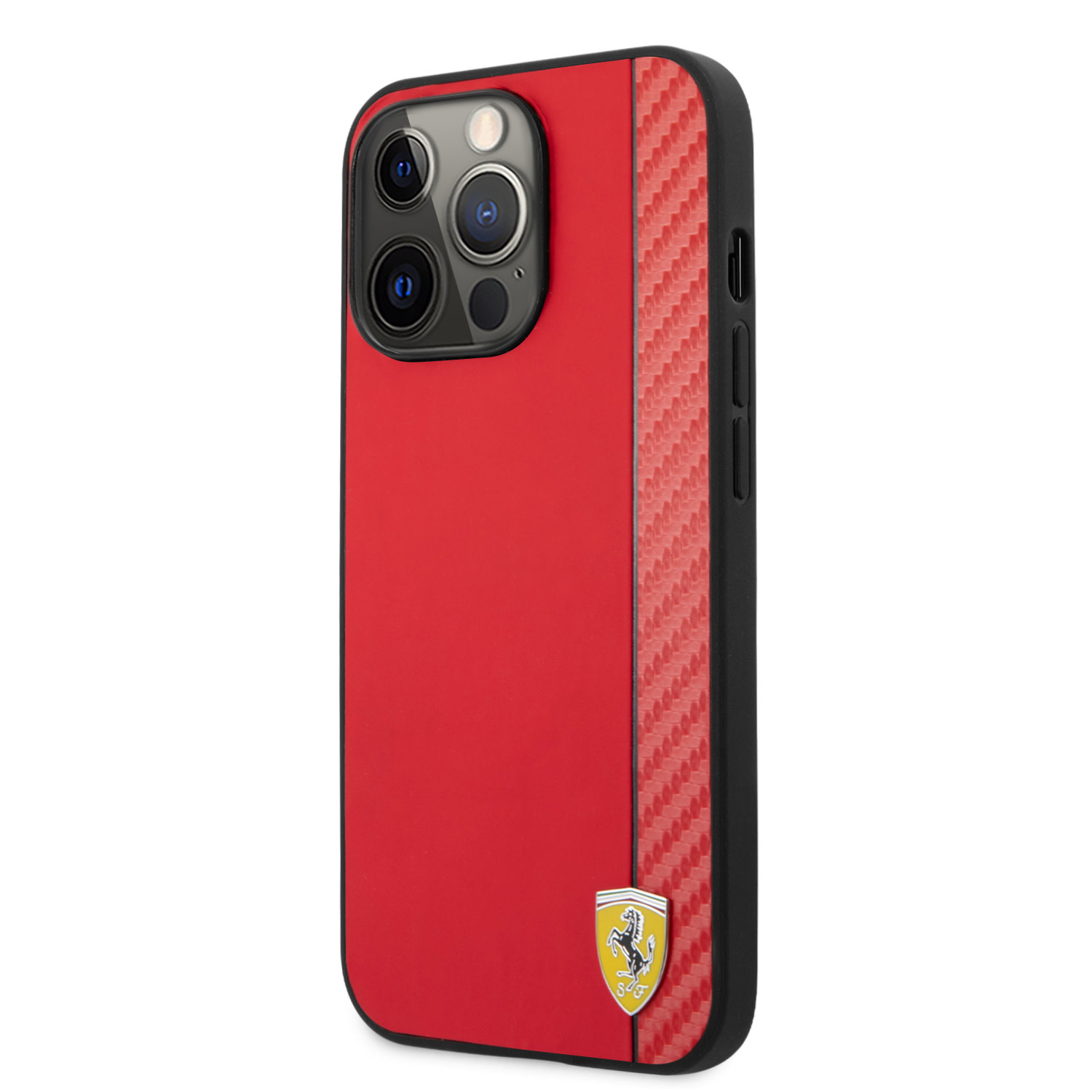 Ferrari Ferrari iPhone 13 Pro Max Hardcase Backcover - Carbon - Rood, foto 2 van 6