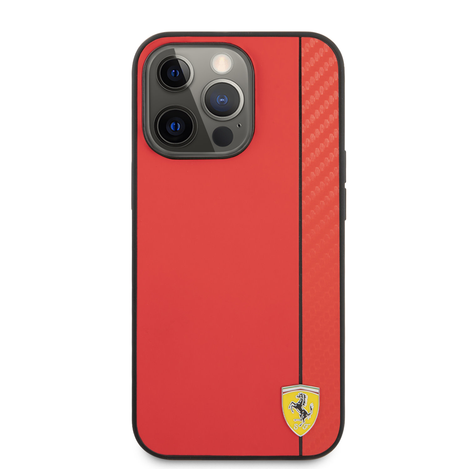 Ferrari Ferrari iPhone 13 Pro Max Hardcase Backcover - Carbon - Rood, foto 3 van 6