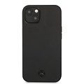 Mercedes-Benz Mercedes-Benz Coque arrière rigide iPhone 13 Mini - Real Leather - Meshed - Noir