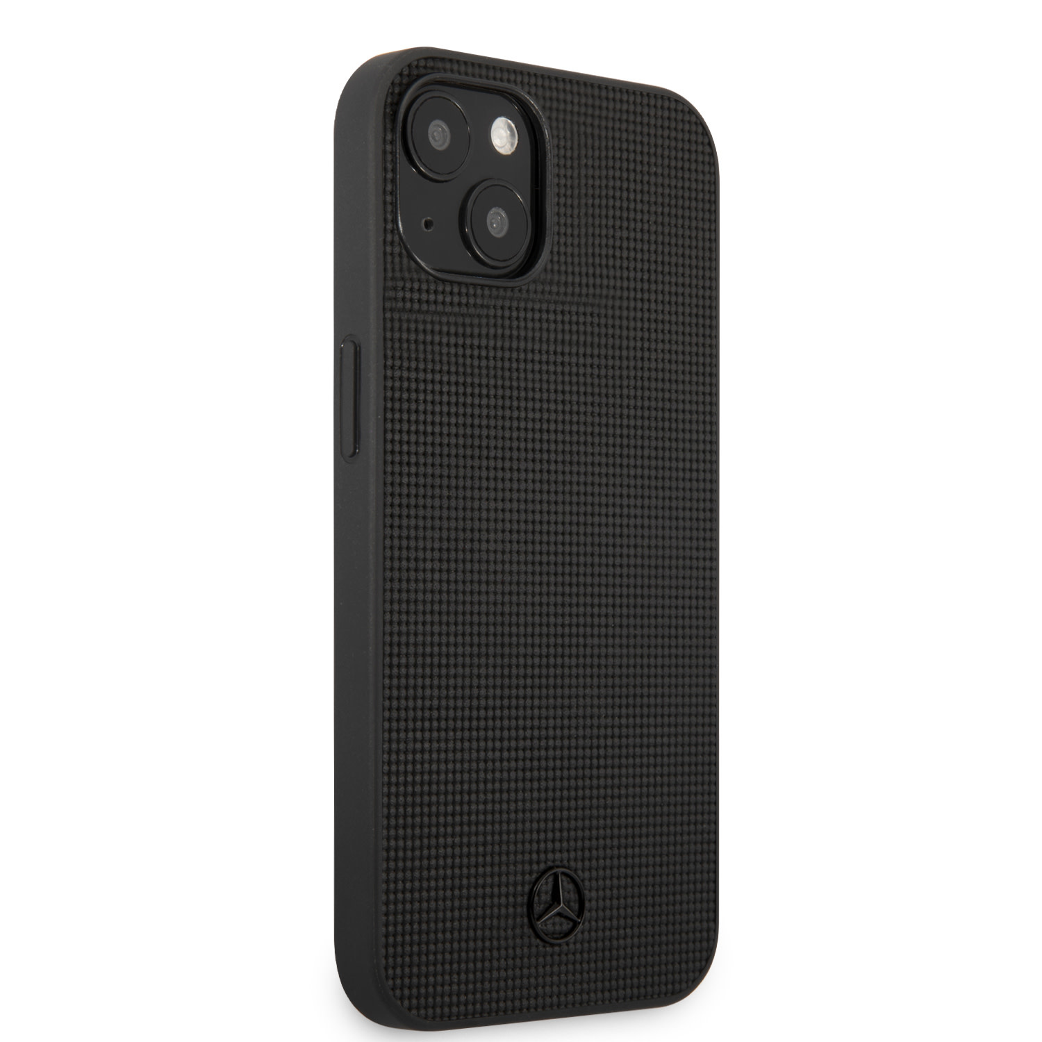 Mercedes-Benz Mercedes-Benz iPhone 13 Mini Hardcase Backcover - Real Leather - Meshed - Zwart, foto 4 van 6