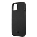 Mercedes-Benz Mercedes-Benz iPhone 13 Mini Hardcase Backcover - Real Leather - Meshed - Zwart