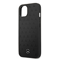 Mercedes-Benz Mercedes-Benz iPhone 13 Mini Hardcase Backcover - Real Leather - Stars Pattern - Zwart