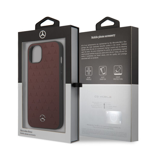 Mercedes-Benz Mercedes-Benz Hardcase-RÃ¼ckseite iPhone 13 Mini - Stars Pattern - Rot