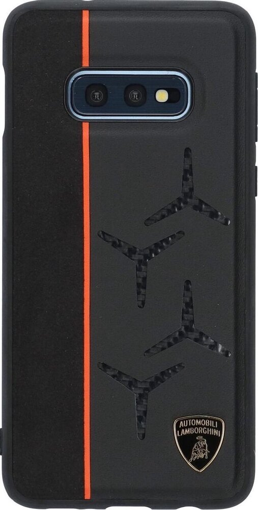 Lamborghini back cover case Samsung Galaxy S10e Alcantara Orange - Genuine Leather Lamborghini back cover case Samsung Galaxy S10e Alcantara Orange - Genuine Leather