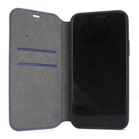 Audi Audi Book type case iPhone 13 & 14 - Blue - Q8 Serie - Genuine Leather Audi Audi Book type case iPhone 13 & 14 - Blue - Q8 Serie - Genuine Leather