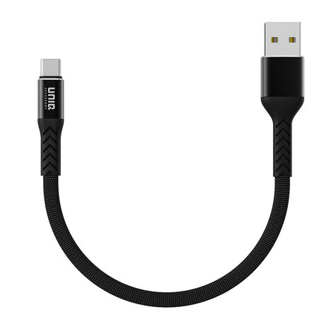 UNIQ Accessory UNIQ Accessory USB Type-C Kabel 20cm snellader dataoverdracht - Zwart UNIQ Accessory UNIQ Accessory USB Type-C Kabel 20cm snellader dataoverdracht - Zwart
