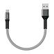 UNIQ Accessory USB-Typ-C-Kabel 20cm schnelle Datenübertragung Ladegerät Gray - Nylon UNIQ Accessory USB-Typ-C-Kabel 20cm schnelle Datenübertragung Ladegerät Gray - Nylon