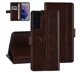 UNIQ Accessory UNIQ Accessory Galaxy S21 Plus Book Case hoesje - DonkerBruin - Pasjeshouder 3 pasjes - PU Leather UNIQ Accessory UNIQ Accessory Galaxy S21 Plus Book Case hoesje - DonkerBruin - Pasjeshouder 3 pasjes - PU Leather