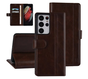 UNIQ Accessory UNIQ Accessory Book type housse Galaxy S21 Ultra - Marron foncé - PU Leather UNIQ Accessory UNIQ Accessory Book type housse Galaxy S21 Ultra - Marron foncé - PU Leather