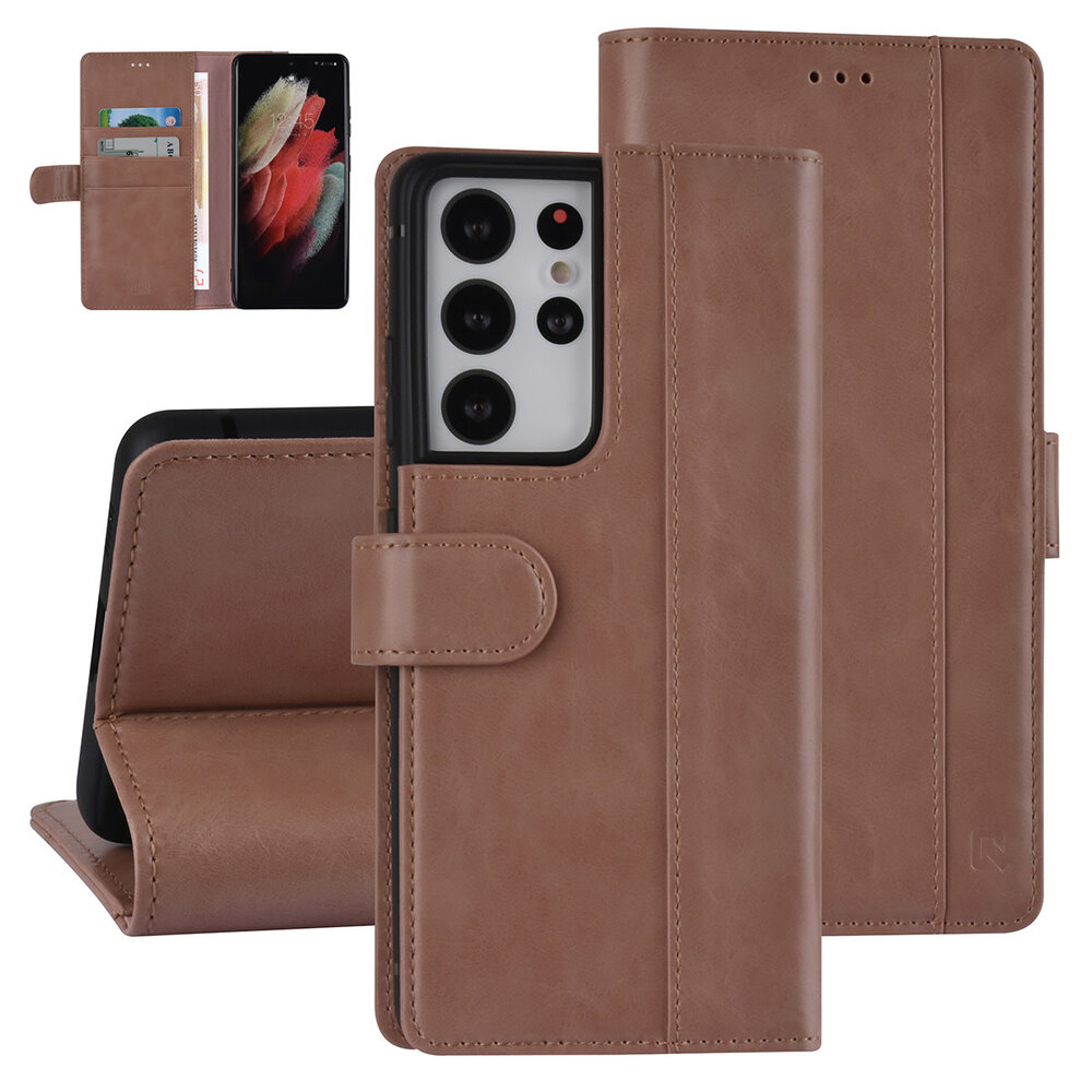 UNIQ Accessory UNIQ Accessory Galaxy S21 Ultra Book Case hoesje - Rose Gold - Pasjeshouder 3 pasjes - PU Leather UNIQ Accessory UNIQ Accessory Galaxy S21 Ultra Book Case hoesje - Rose Gold - Pasjeshouder 3 pasjes - PU Leather