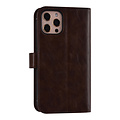 UNIQ Accessory UNIQ Accessory iPhone 12 Pro Max Leren Book Case hoesje - DonkerBruin - Pasjeshouder voor 9 pasjes - Magneetsluiting