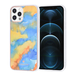 UNIQ Classic Case iPhone 12 - 12 Pro TPU Backcover hoesje - Marble Yellow