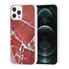 UNIQ Classic Case iPhone 12 Pro Max - Silikonhülle TPU - Marble Red