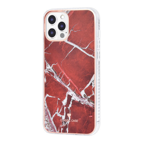 UNIQ Accessory UNIQ Classic Case iPhone 12 Pro Max TPU Backcover hoesje - Marble Red