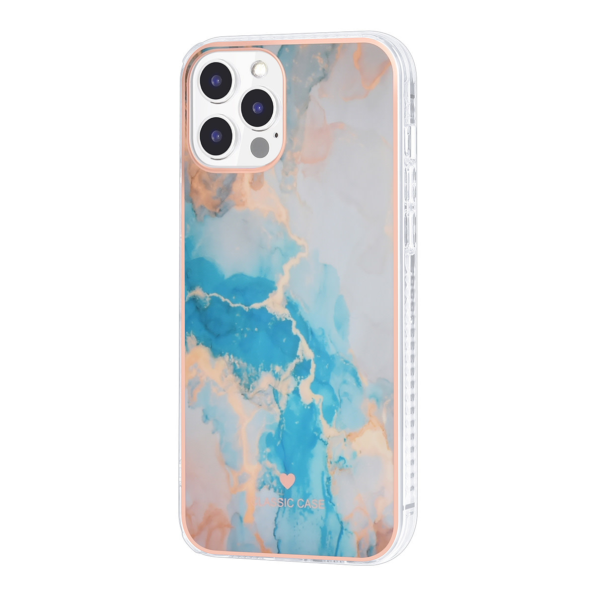 UNIQ Accessory UNIQ Classic Case iPhone 12 Pro Max TPU Backcover hoesje - Marble Blue, foto 2 van 4