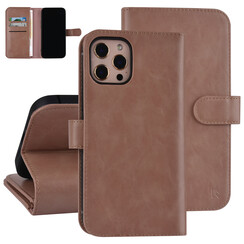 UNIQ Accessory iPhone 12 Pro Max Leren Book Case hoesje - Rosegold - Pasjeshouder voor 9 pasjes - Magneetsluiting