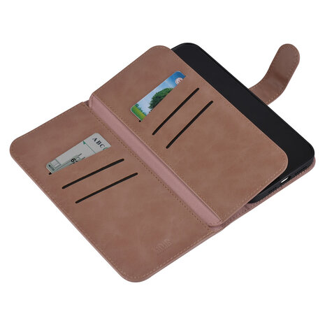 UNIQ Accessory UNIQ Accessory iPhone 12 Pro Max Leren Book Case hoesje - Rosegold - Pasjeshouder voor 9 pasjes - Magneetsluiting UNIQ Accessory UNIQ Accessory iPhone 12 Pro Max Leren Book Case hoesje - Rosegold - Pasjeshouder voor 9 pasjes - Magneetsluiting