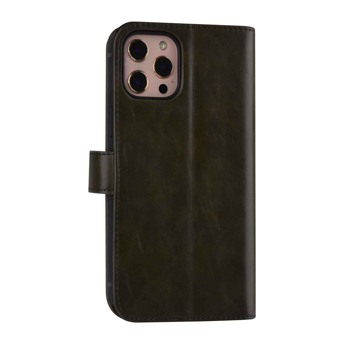 UNIQ Accessory UNIQ Accessory iPhone 12 Pro Max Leren Book Case hoesje - DonkerGroen - Pasjeshouder voor 9 pasjes - Magneetsluiting, foto 3 van 5