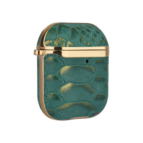 UNIQ Accessory UNIQ Accessory Airpods - Airpods 2 Case - Snake Leather Groen UNIQ Accessory UNIQ Accessory Airpods - Airpods 2 Case - Snake Leather Groen
