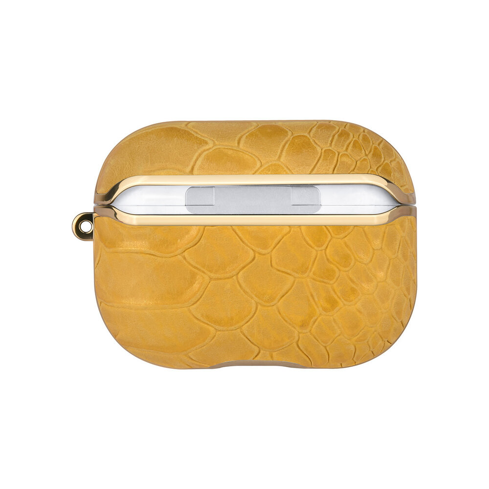 UNIQ Accessory UNIQ Accessory Airpods Pro & Pro 2 Case - Snake Leather Yellow UNIQ Accessory UNIQ Accessory Airpods Pro & Pro 2 Case - Snake Leather Yellow