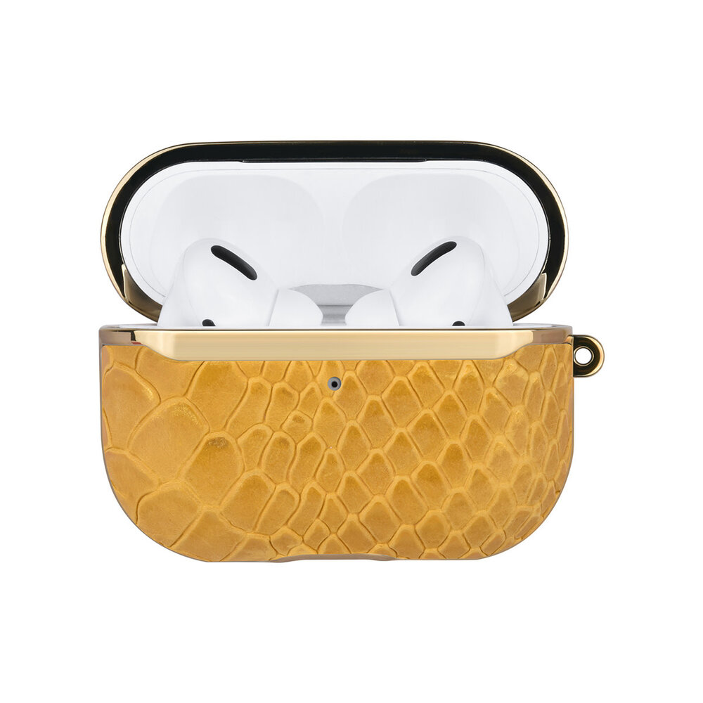 UNIQ Accessory UNIQ Accessory Airpods Pro & Pro 2 Case - Snake Leather Yellow UNIQ Accessory UNIQ Accessory Airpods Pro & Pro 2 Case - Snake Leather Yellow