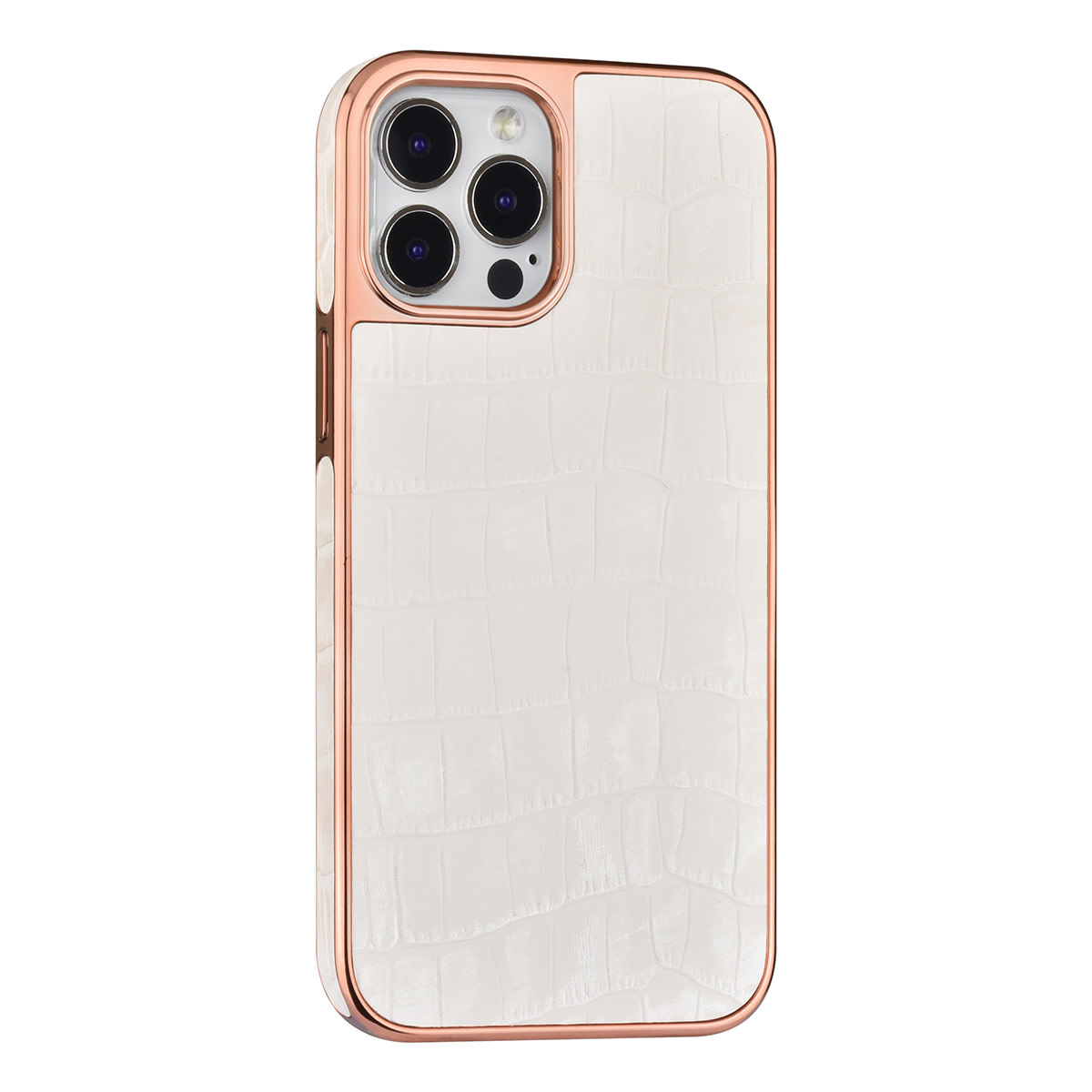 UNIQ Accessory UNIQ Accessory iPhone 12 Pro Max Backcover hoesje - Croco Leather Wit, foto 2 van 5