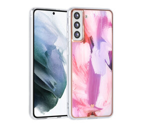 UNIQ Accessory UNIQ Classic Case Samsung Galaxy S21 Plus TPU Backcover hoesje - Graffiti Pink UNIQ Accessory UNIQ Classic Case Samsung Galaxy S21 Plus TPU Backcover hoesje - Graffiti Pink