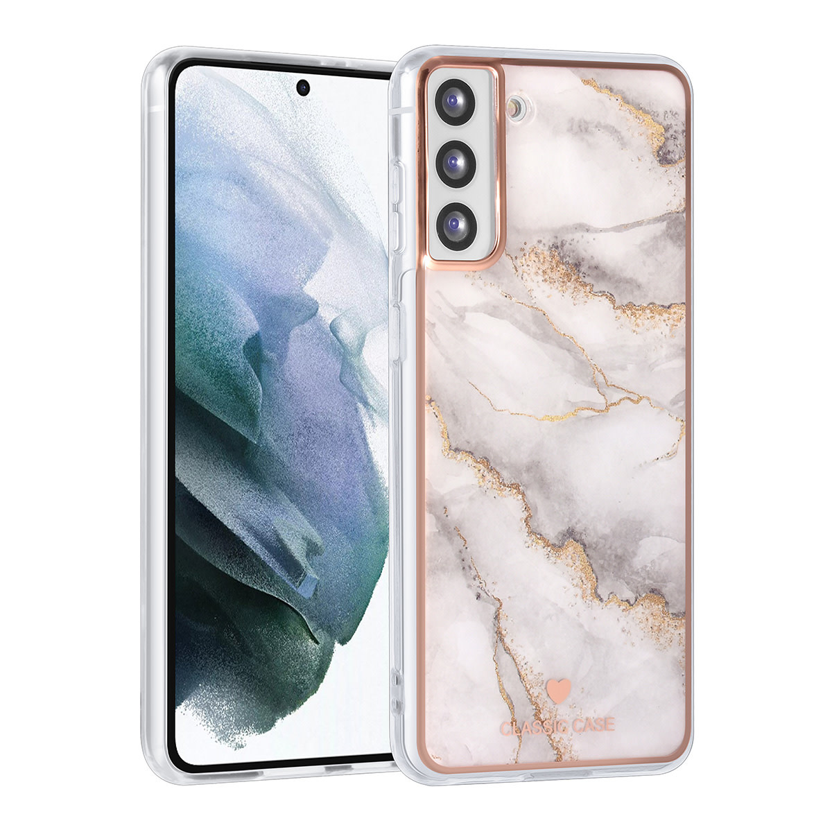 UNIQ Accessory UNIQ Classic Case Samsung Galaxy S21 Plus TPU Backcover hoesje - Marble White