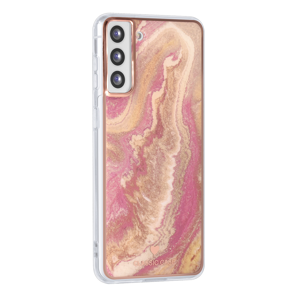 UNIQ Accessory UNIQ Classic Case Samsung Galaxy S21 Plus TPU Backcover hoesje - Marble Pink, foto 2 van 4