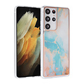 UNIQ Accessory UNIQ Classic Case Samsung Galaxy S21 Ultra TPU Backcover hoesje - Marble Blue