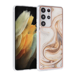 UNIQ Classic Case Samsung Galaxy S21 Ultra - Silikonhülle TPU - Marble Brown