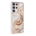 UNIQ Accessory UNIQ Classic Case Samsung Galaxy S21 Ultra TPU Backcover hoesje - Marble Brown
