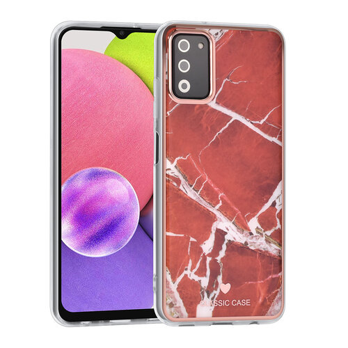 UNIQ Accessory UNIQ Classic Case Samsung Galaxy A03s TPU Backcover hoesje - Marble Red
