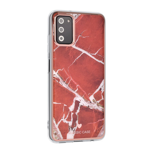 UNIQ Accessory UNIQ Classic Case Samsung Galaxy A03s TPU Backcover hoesje - Marble Red