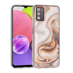 UNIQ Classic Case Samsung Galaxy A03s TPU Coque - Marble Brown
