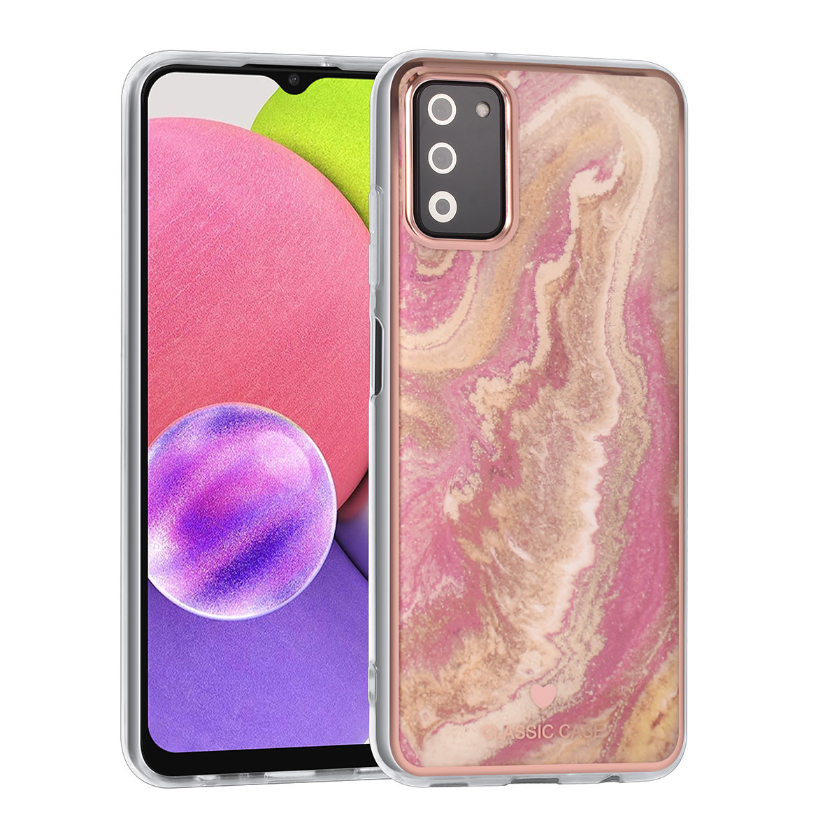 UNIQ Accessory UNIQ Classic Case Samsung Galaxy A03s TPU Backcover hoesje - Marble Pink
