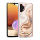 UNIQ Accessory UNIQ Classic Case Samsung Galaxy A32 4G TPU Backcover hoesje - Marble Brown