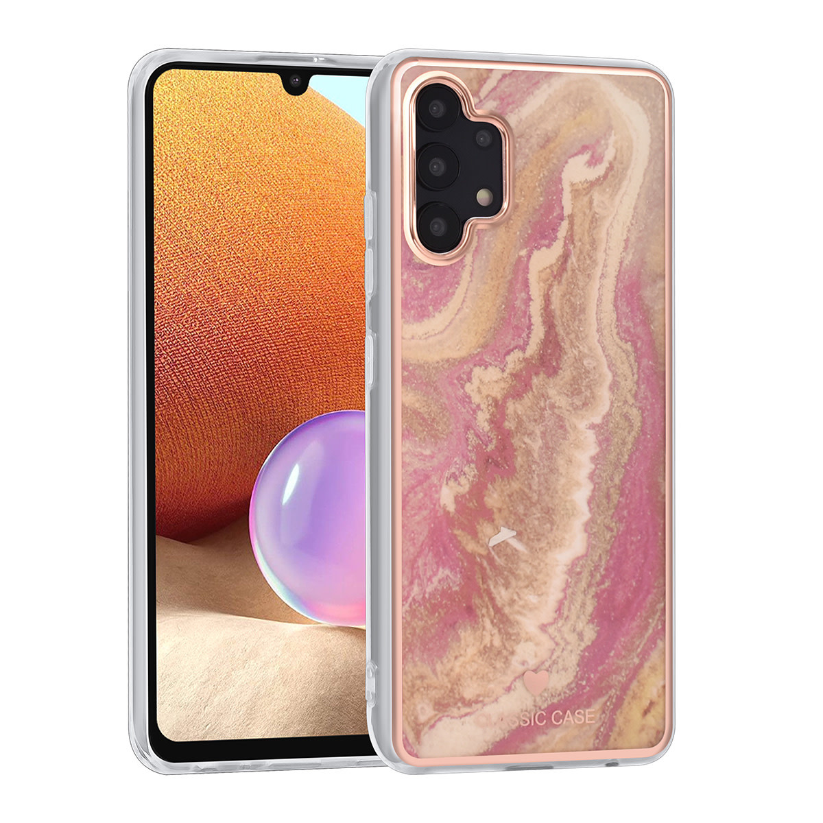UNIQ Accessory UNIQ Classic Case Samsung Galaxy A32 4G TPU Backcover hoesje - Marble Pink