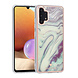 UNIQ Accessory UNIQ Classic Case Samsung Galaxy A32 4G TPU Backcover hoesje - Marble Aquamarine UNIQ Accessory UNIQ Classic Case Samsung Galaxy A32 4G TPU Backcover hoesje - Marble Aquamarine