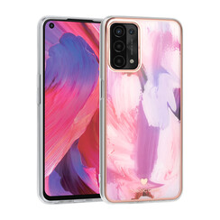 UNIQ Classic Case Oppo A54 5G & A74 5G TPU Backcover hoesje - Graffiti Pink