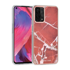 UNIQ Classic Case Oppo A54 5G & A74 5G TPU Backcover hoesje - Marble Red