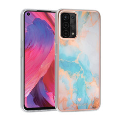 UNIQ Classic Case Oppo A54 5G & A74 5G TPU Backcover hoesje - Marble Blue