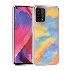 UNIQ Classic Case Oppo A54 5G & A74 5G TPU Backcover hoesje - Marble Yellow