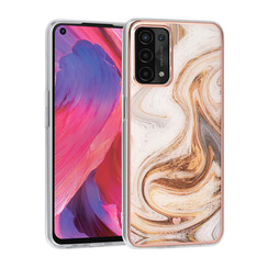 UNIQ Classic Case Oppo A54 5G & A74 5G TPU Backcover hoesje - Marble Brown