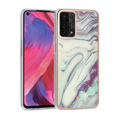 UNIQ Classic Case Oppo A54 5G & A74 5G TPU Backcover hoesje - Marble Aquamarine