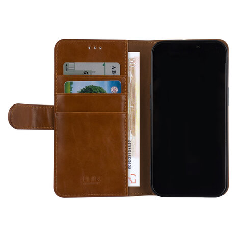 UNIQ Accessory UNIQ Accessory iPhone 12 - 12 Pro Brown Book type case - PU leather UNIQ Accessory UNIQ Accessory iPhone 12 - 12 Pro Brown Book type case - PU leather