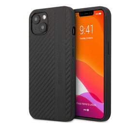 Mercedes-Benz AMG iPhone 13 Mini Coque arrière rigide - Grey Stripe - Embossed Logo - Noir Mercedes-Benz AMG iPhone 13 Mini Coque arrière rigide - Grey Stripe - Embossed Logo - Noir