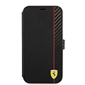 Ferrari Ferrari iPhone 13 Mini Book-Case hul - Carbon Stripe - Schwarz